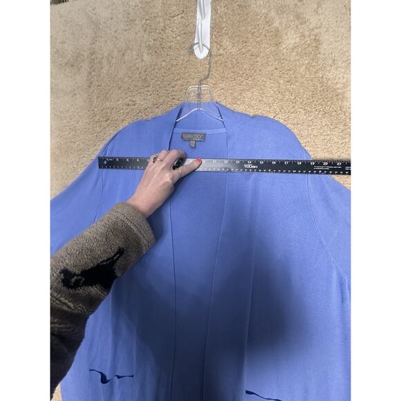 Selection by Ulla Popken Women Open Kimono Sleeve Periwinkle Cardigan Sz 24 EC - Picture 12 of 16